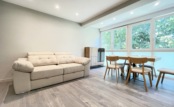 reforma en irun, ampliación de la sala con integración de la terraza